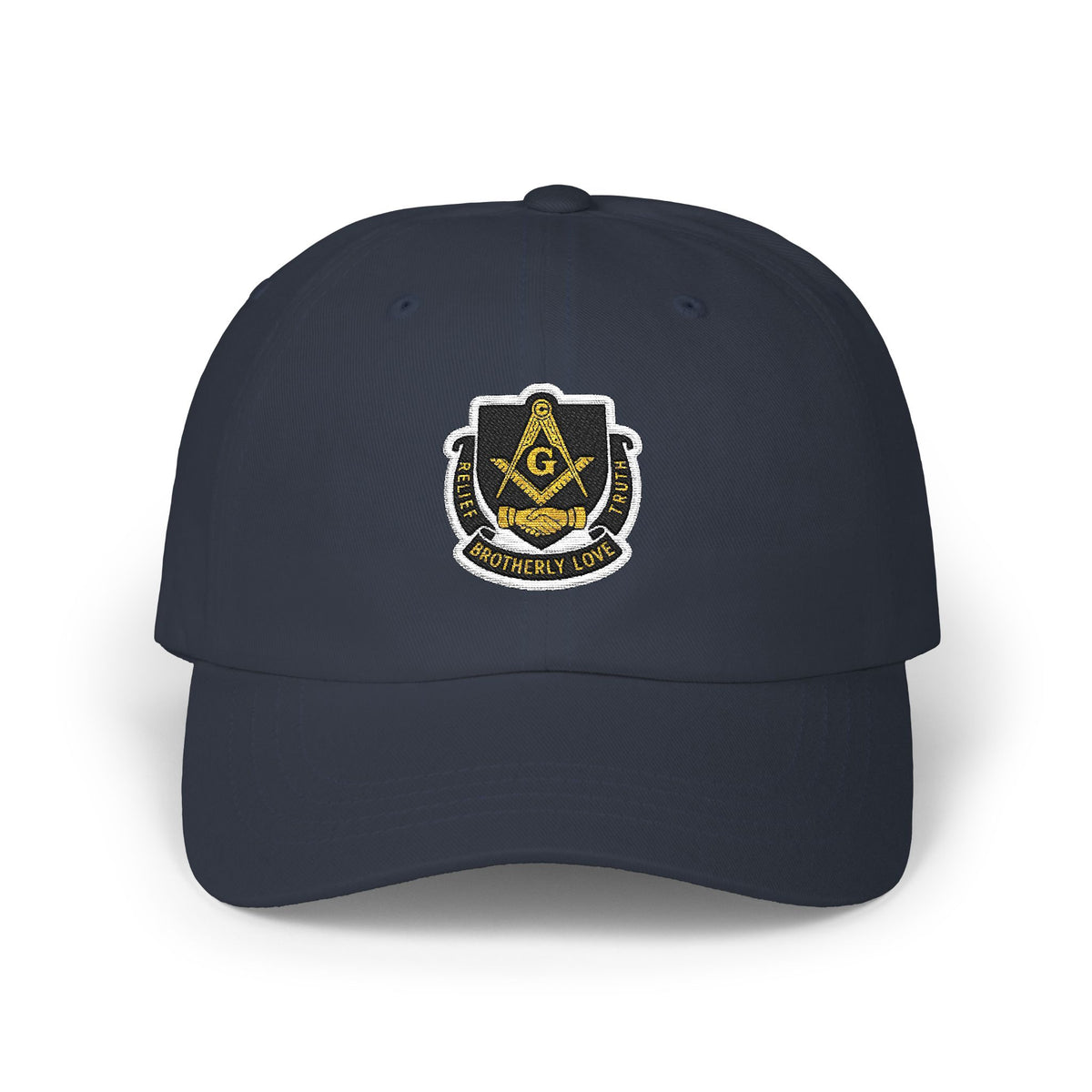 Master Mason Blue Lodge Baseball Cap - Cotton Brotherly Love - Bricks Masons