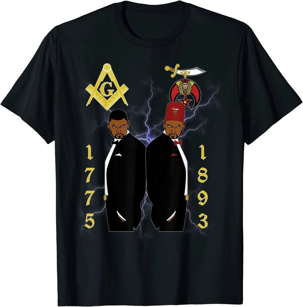 Master Mason Blue Lodge T-Shirt - Shriners & Square and Compass G - Bricks Masons