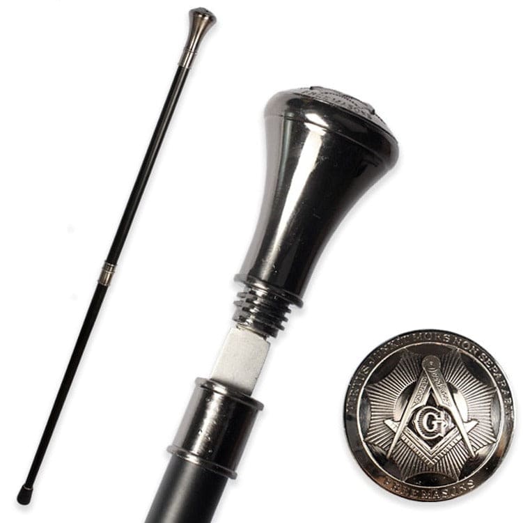Master Mason Blue Lodge Canes & Walking Stick - Decorative Walking Cane - Bricks Masons