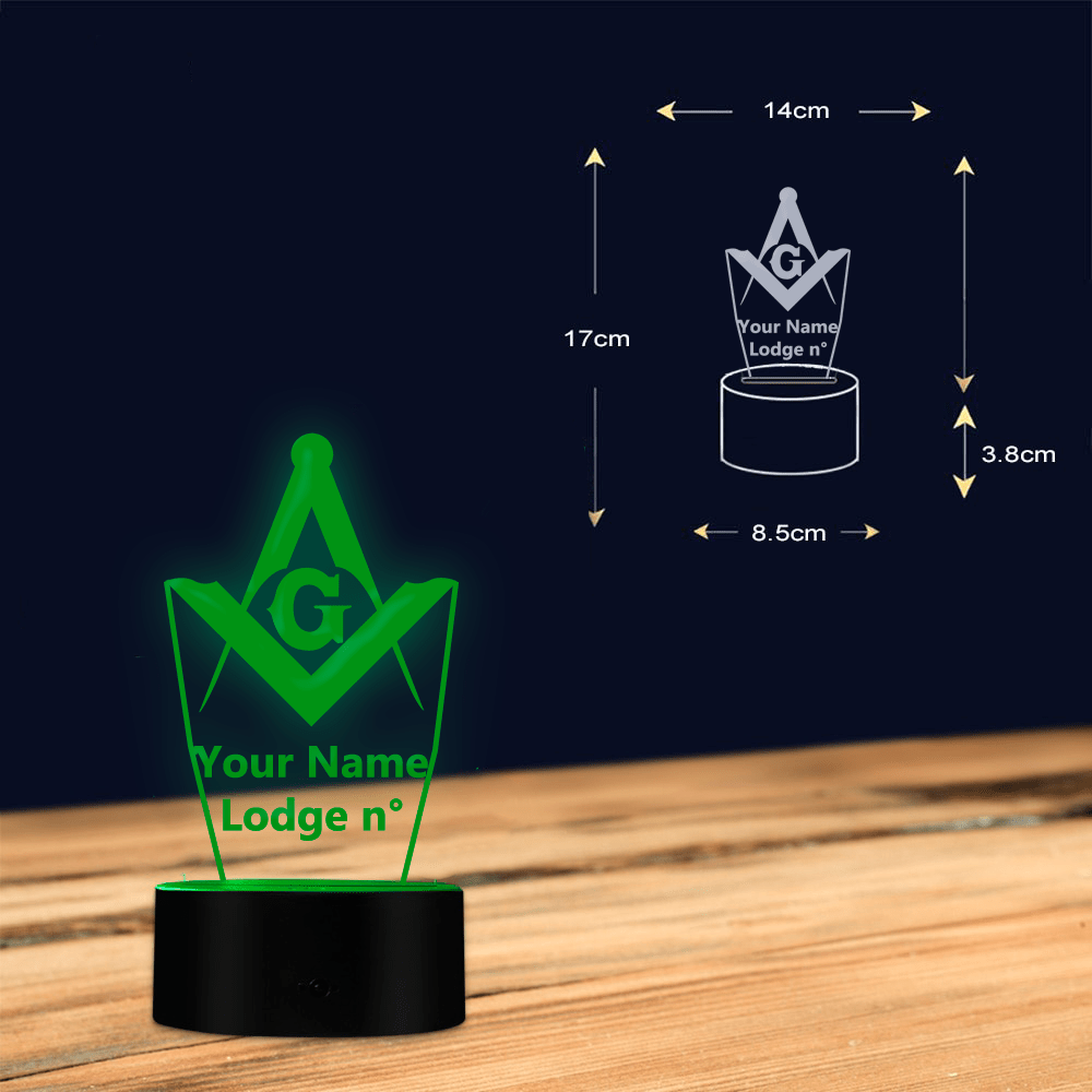 Master Mason Blue Lodge LED Sign - Various Colors - Bricks Masons