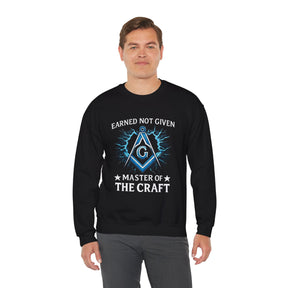 Master Mason Blue Lodge Sweatshirt - Earned Not Given Master of The Craft S&C G
