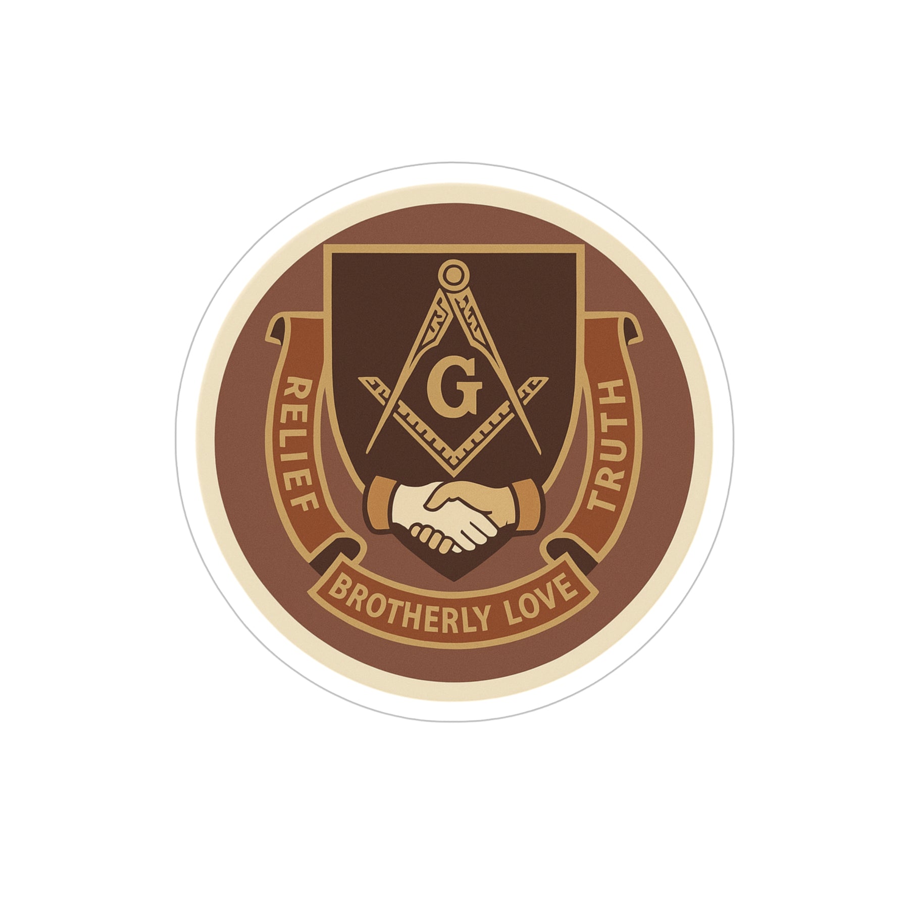 Master Mason Blue Lodge Sticker Decal - Brotherly Love Water Resistant Vinyl - Bricks Masons