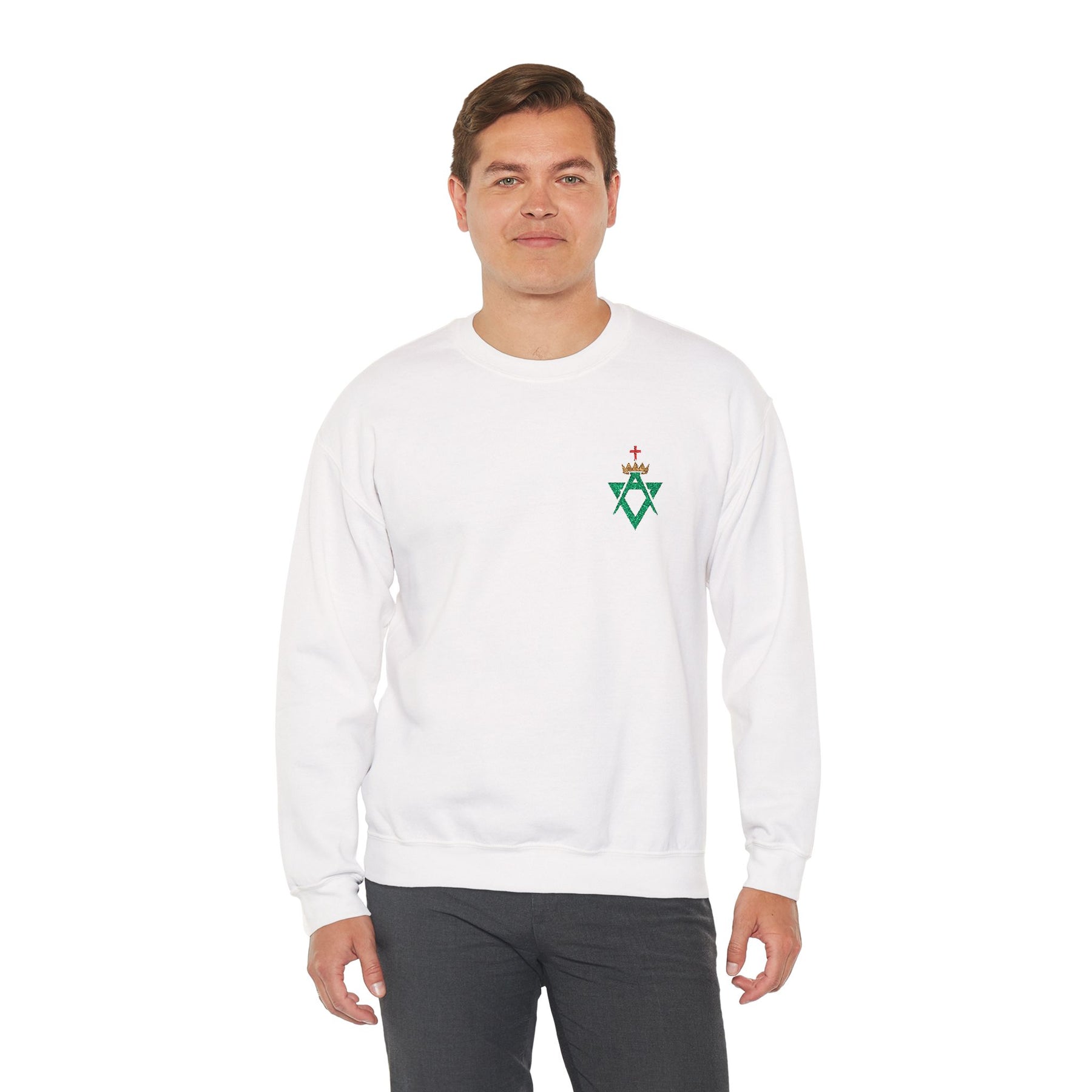Allied Masonic Degrees Sweatshirt - Crewneck Front Embroidery - Bricks Masons