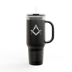 Master Mason Blue Lodge Ringneck Tumbler - Silver Square & Compass Emblem