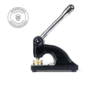 Grotto M.O.V.P.E.R.  Long Reach Seal Press - Heavy Embossed Stamp Black Color Customizable - Bricks Masons