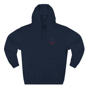 Master Mason Blue Lodge Hoodie - Front Stitch Design - Bricks Masons