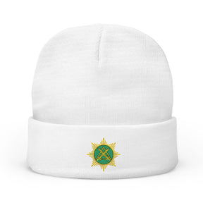 Knight Masons Beanie - Knit Embroidery Emblem - Bricks Masons