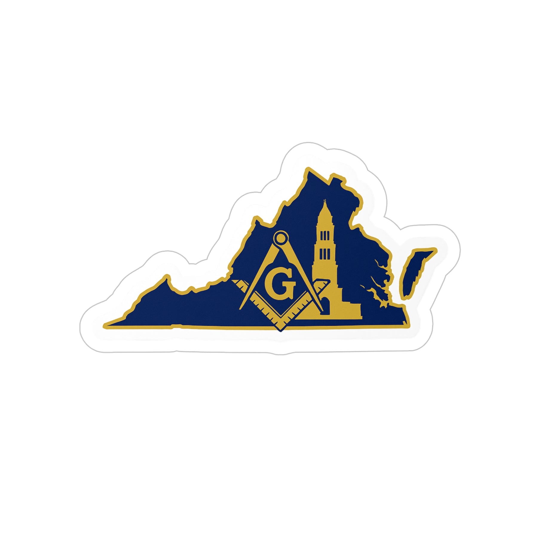 Master Mason Blue Lodge Sticker Decal - Water Resistant Vinyl Virginia - Bricks Masons