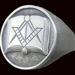 Masonic Ring, Apprentice Degree, Silver, Freemasonry Art. 1171 - Bricks Masons