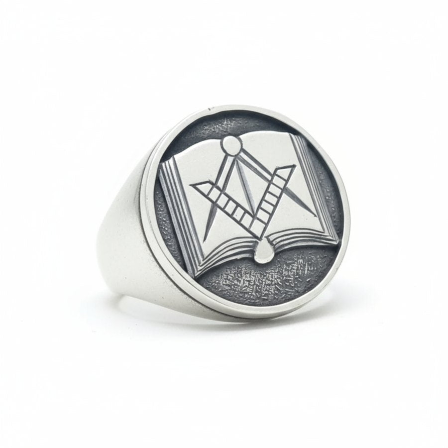 Masonic Ring, Apprentice Degree, Silver, Freemasonry Art. 1171 - Bricks Masons