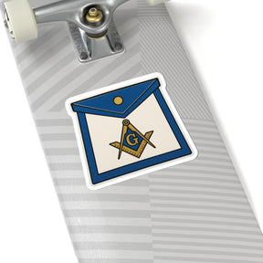 Master Mason Blue Lodge Sticker Decal - Kiss-Cut Masonic Apron - Bricks Masons