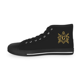 Master Mason Craft Sneaker - High Top Black & White S&C G Gold - Bricks Masons