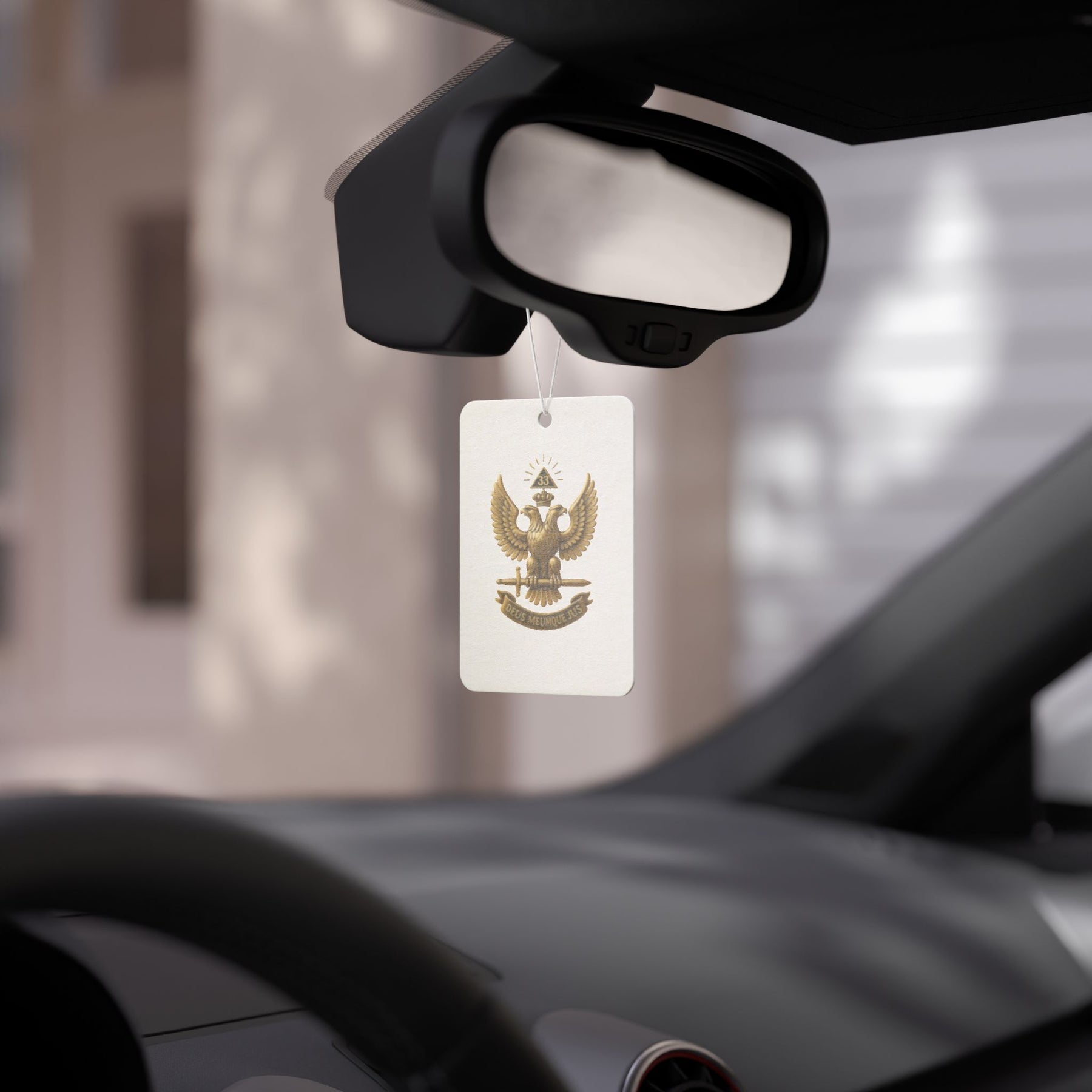 33rd Degree Scottish Rite Car Air Freshener - Double Headed Eagle & Crown Design - Bricks Masons