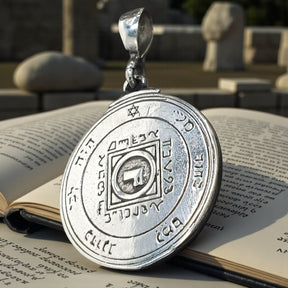 Solomon Pendant Fourth and Fifth Pentacle Consecrated to Venus Silver 3 Cm 12 Gr 44 Seals of Solomon Art 1205 - Bricks Masons