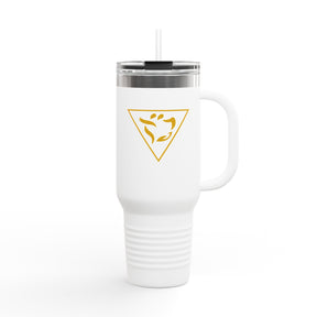 Grand Tiler of Solomon Ringneck Tumbler - White Stainless Steel & Insulated 40oz - Bricks Masons