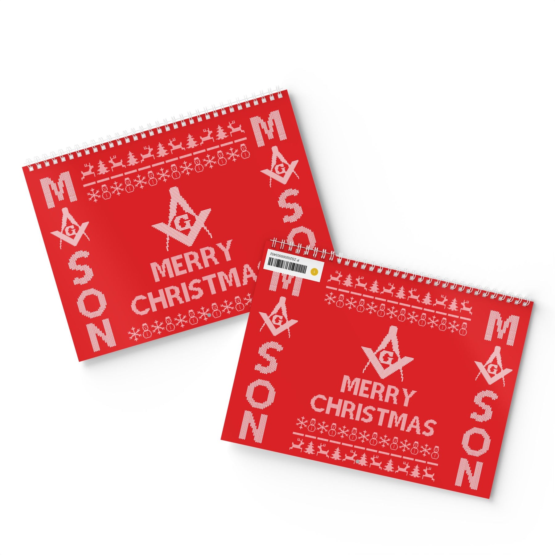 Master Mason Blue Lodge Calendar -  Ugly Merry Christmas Square and Compass G 2025