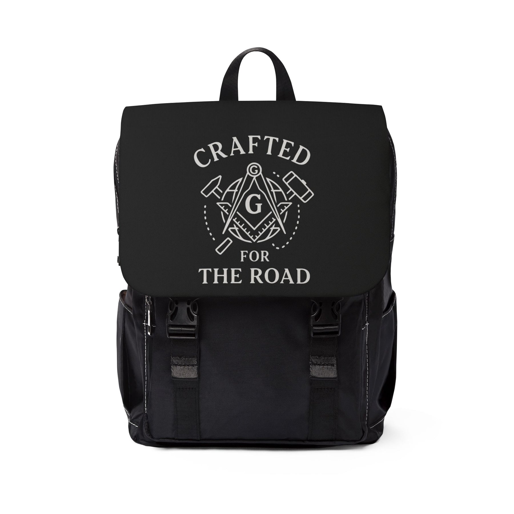Master Mason Blue Lodge Backpack - Full Black Crafted For The Road - Bricks Masons
