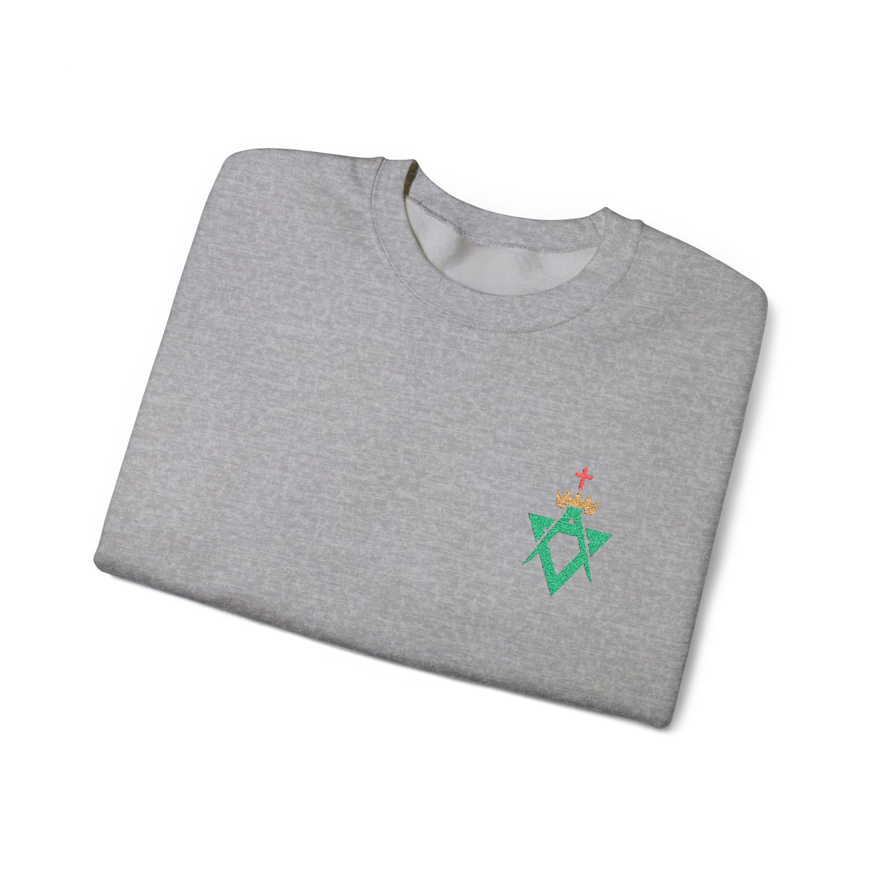 Allied Masonic Degrees Sweatshirt - Crewneck Front Embroidery - Bricks Masons