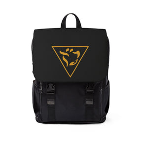Grand Tiler of Solomon Backpack - Black & Gold With Resistant Fabric - Bricks Masons