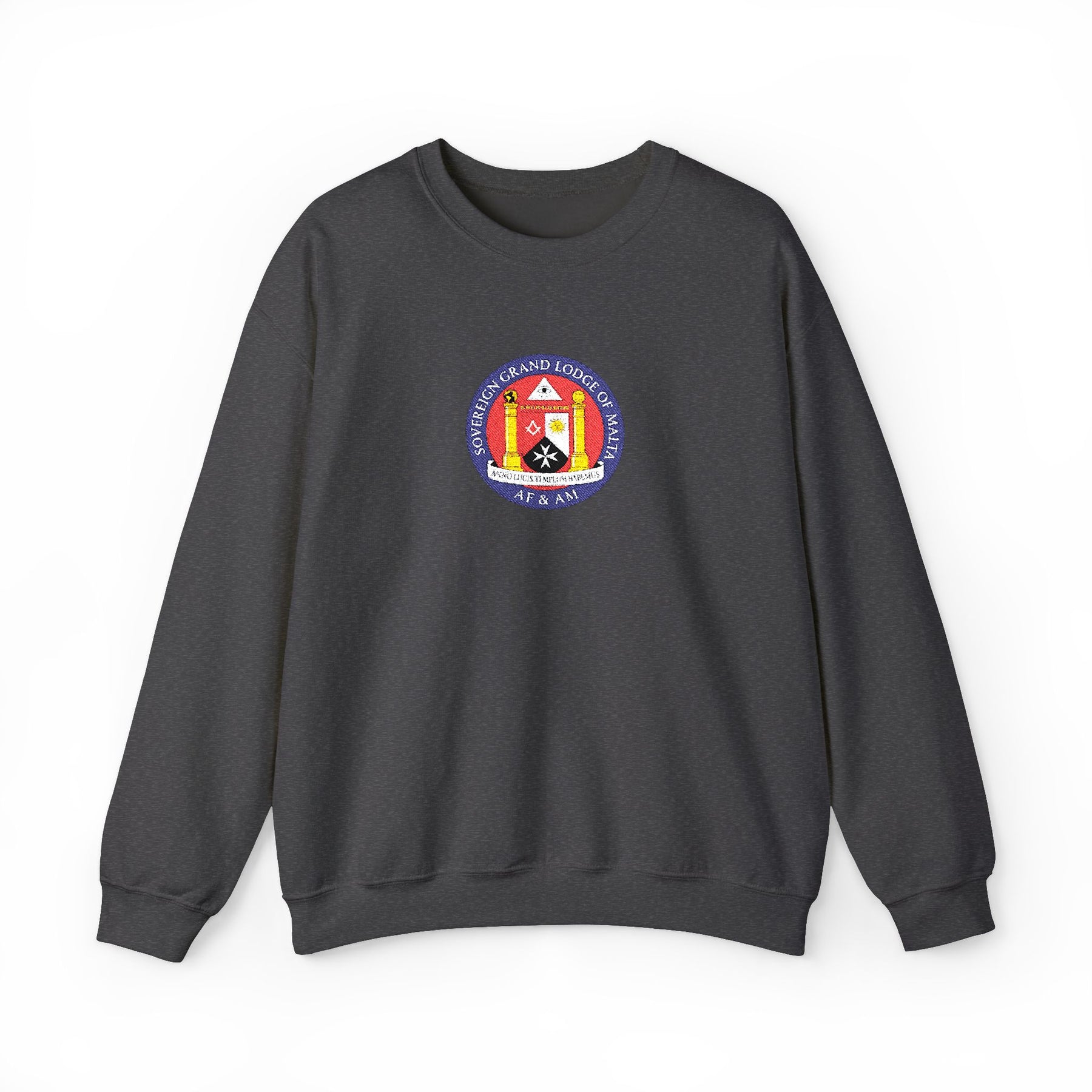 Malta Jurisdiction Sweatshirt - Crewneck Embroidered Emblem - Bricks Masons