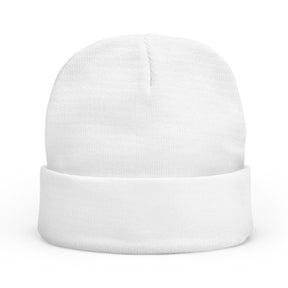 OES Beanie - White & Grey Knit Embroidery OES Star