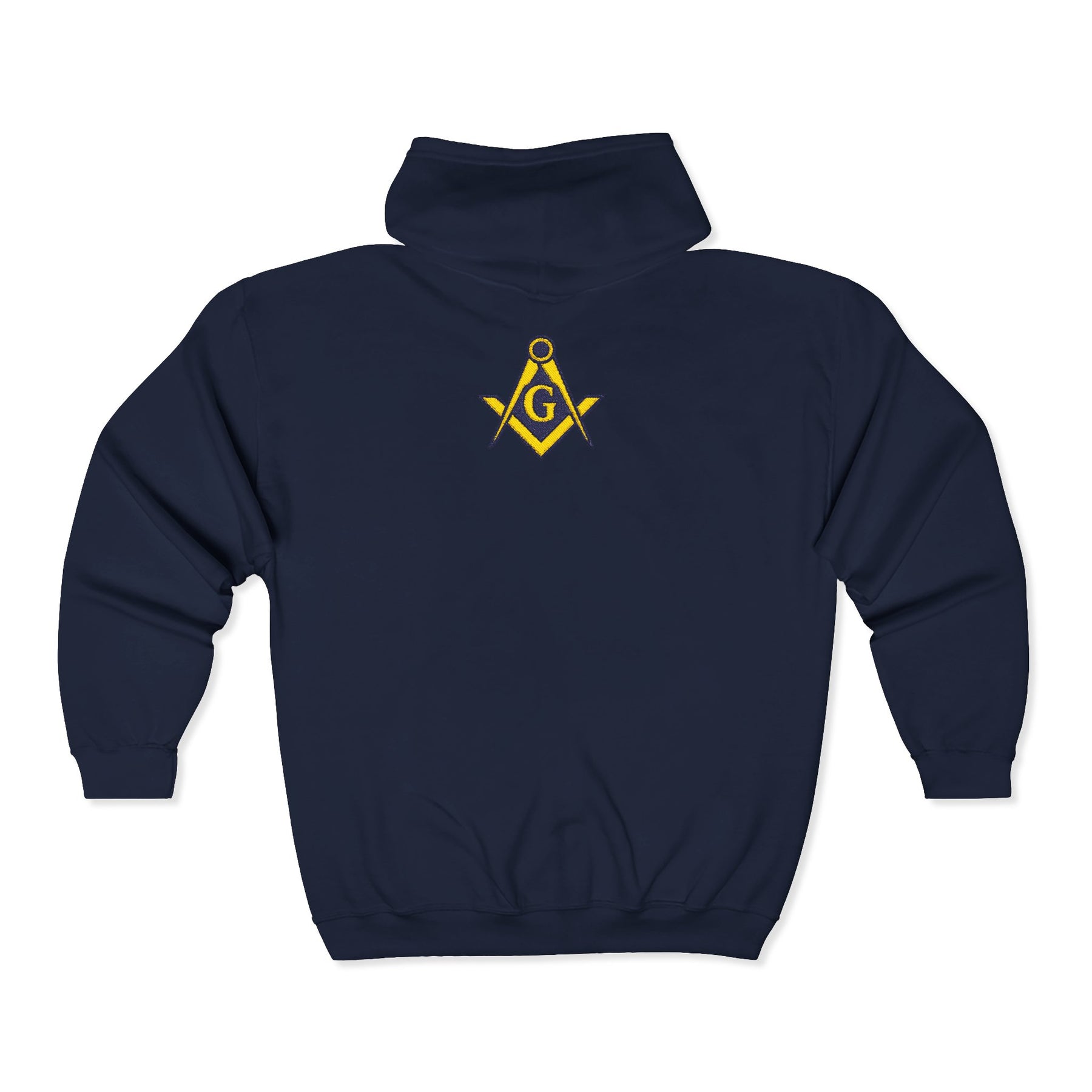 Master Mason Blue Lodge Hoodie - Zip Up Jacket S&C G with Customization - Bricks Masons
