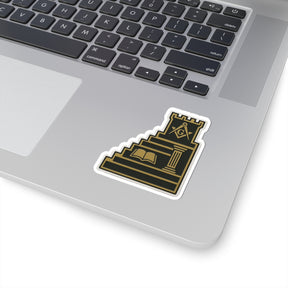 Master Mason Blue Lodge Sticker Decal - Kiss-Cut Colorful - Bricks Masons