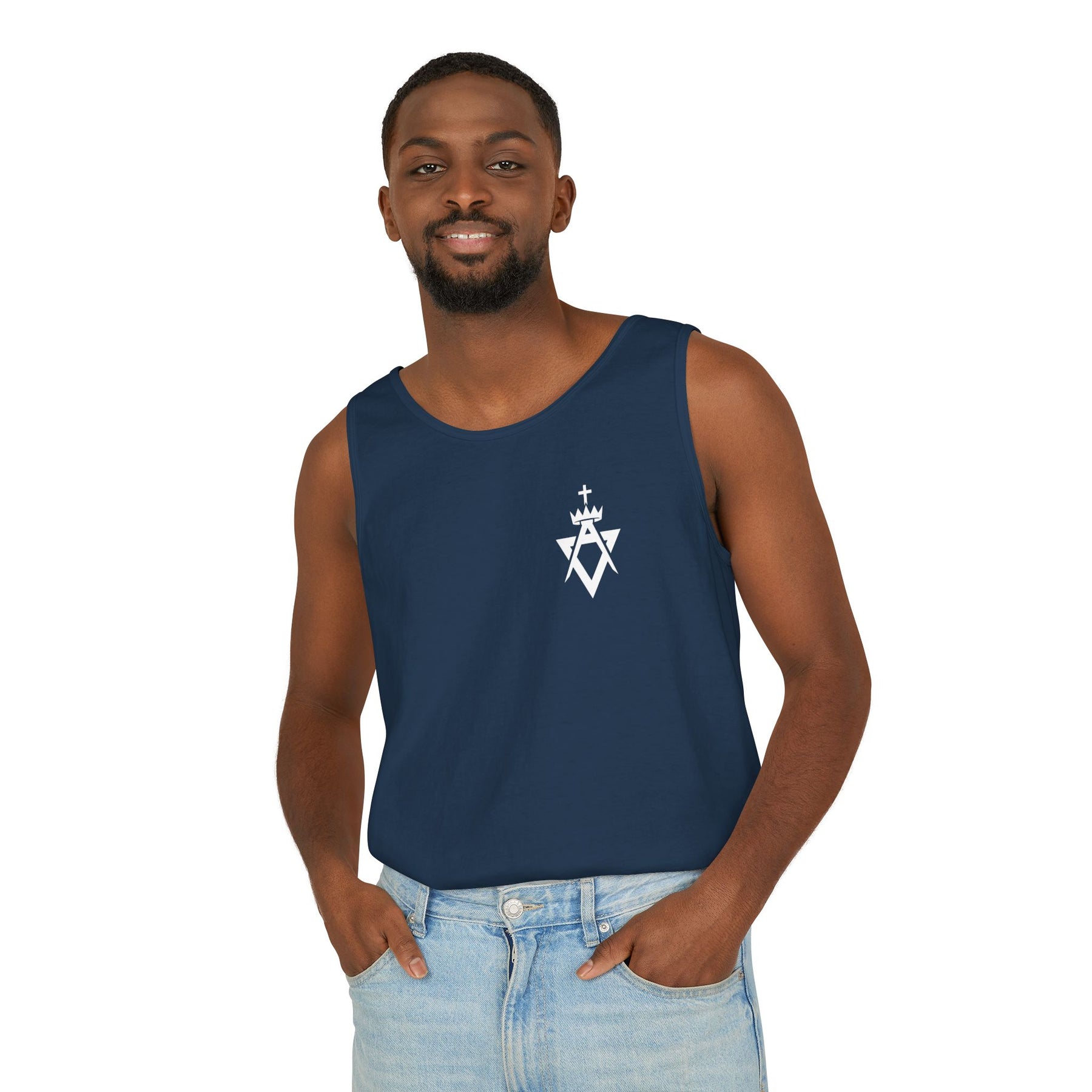 Allied Masonic Degrees Tank Top - Cotton Garment-Dyed Various Colors - Bricks Masons