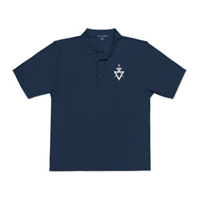 Allied Masonic Degrees Polo Shirt - Embroidered White AMD Emblem Various Colors - Bricks Masons