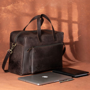 Widows Sons Briefcase - Dark Brown Cow Leather - Bricks Masons