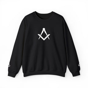 Master Mason Blue Lodge Sweatshirt - Crewneck Square & Compass Embroidery - Bricks Masons