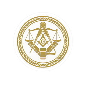 Master Mason Blue Lodge Sticker Decal - Kiss-Cut Law - Bricks Masons