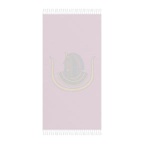 DOI Towel - Pink Polyester With Knotted Tassels Lightweight - Bricks Masons