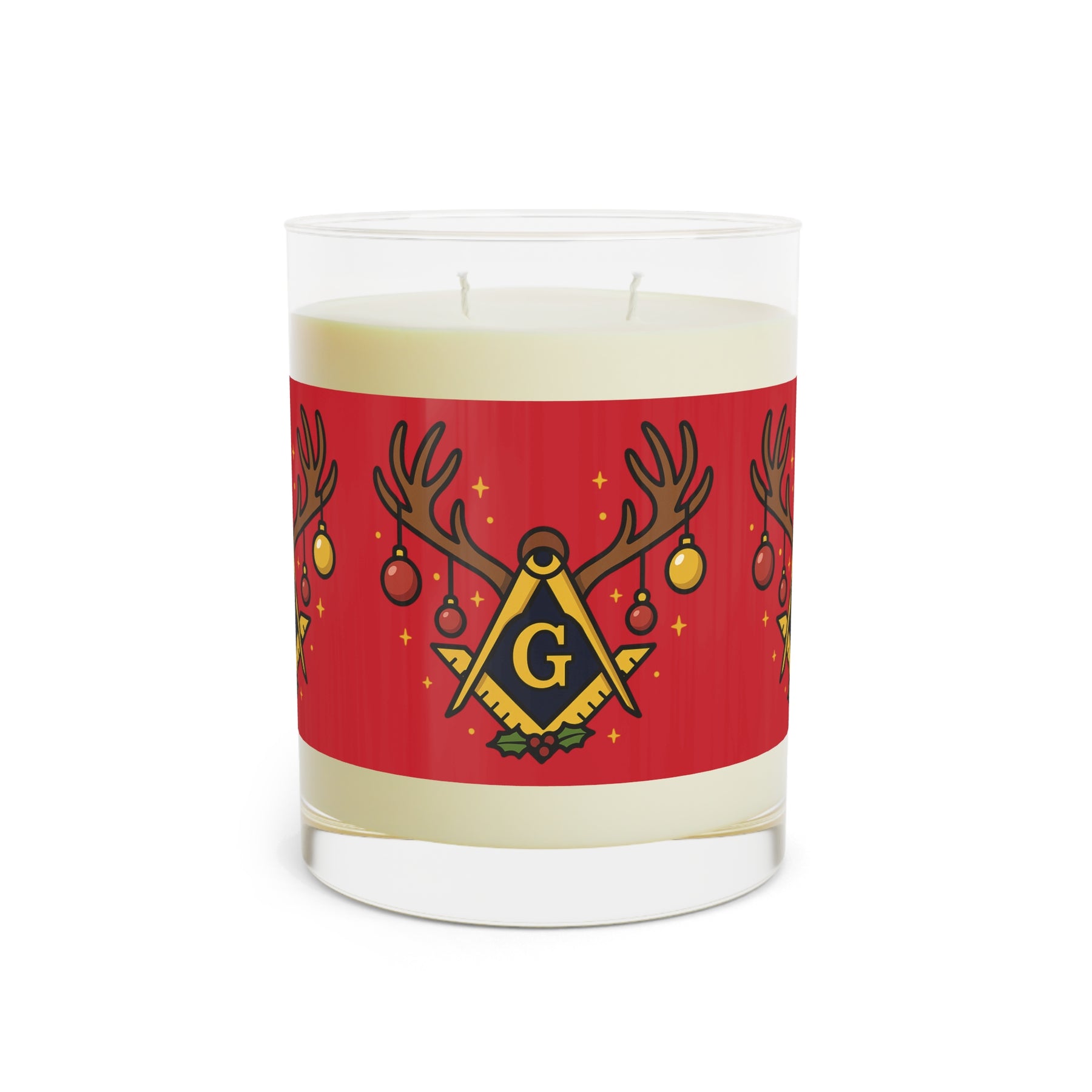 Master Mason Blue Lodge Candle - S&C G Christmas Glow Various Scents - Bricks Masons