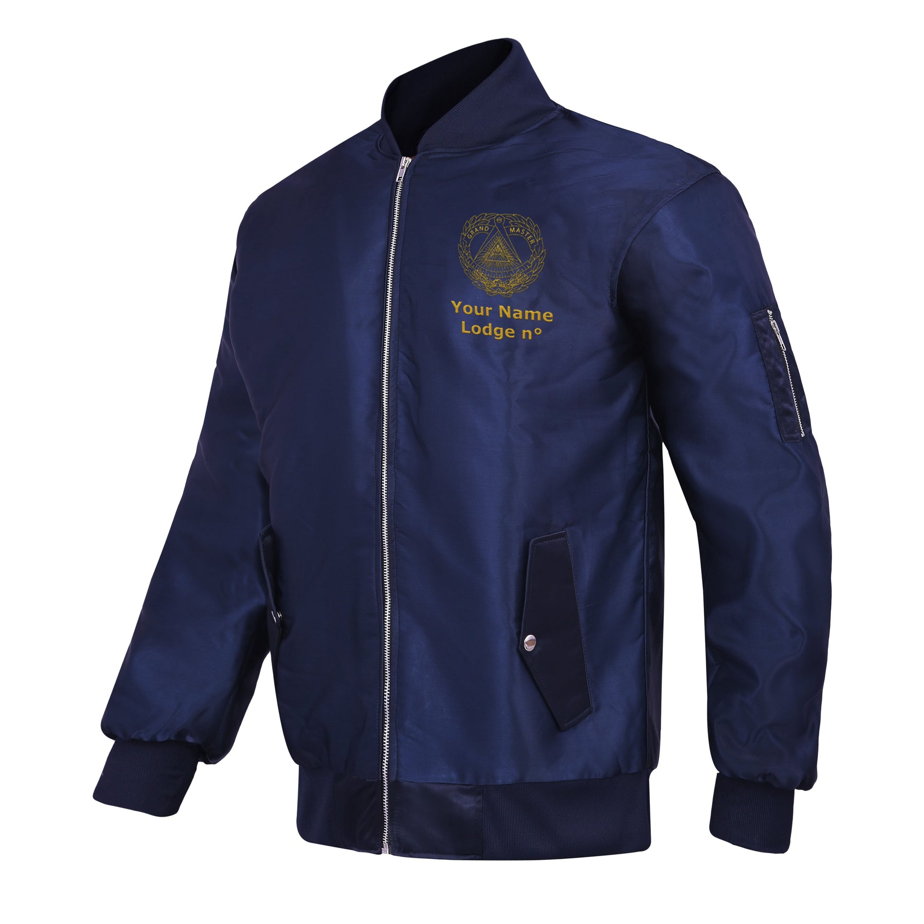 Grand Master Blue Lodge Jacket - Blue Color With Gold Embroidery - Bricks Masons