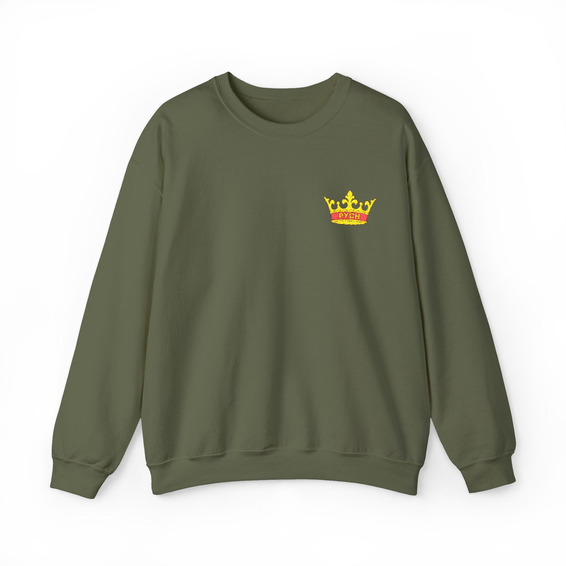 PYCH Sweatshirt - Crewneck Front Chest Crest - Bricks Masons