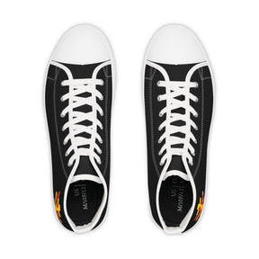 Red Branch of Eri Sneaker - High Top Black & White Golden Emblem Red Branch - Bricks Masons