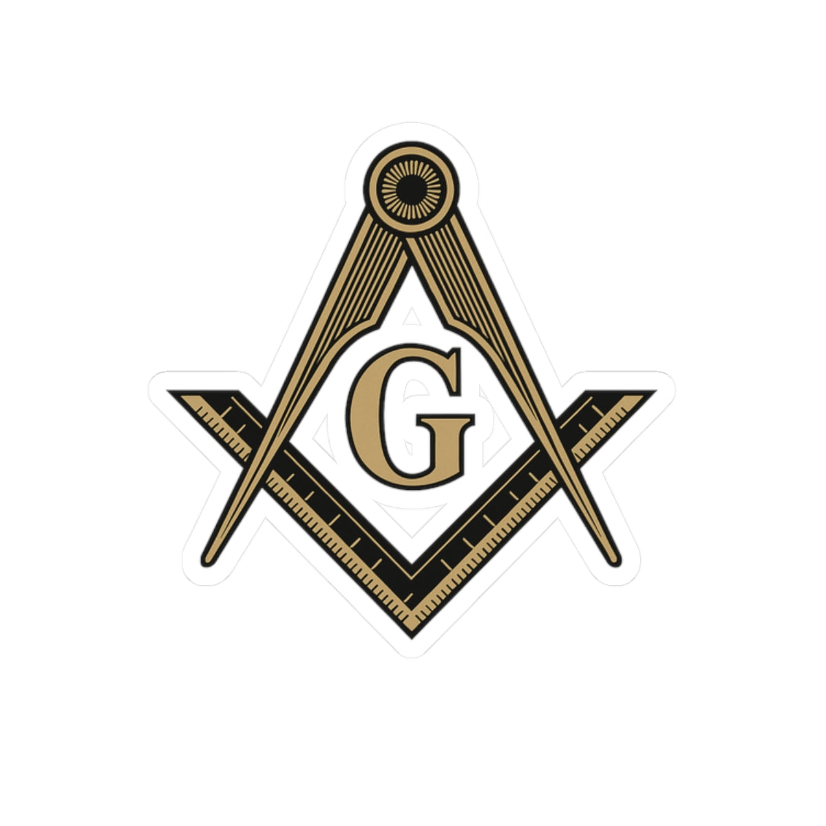 Master Mason Blue Lodge Sticker Decal - Kiss-Cut Glossy Paper - Bricks Masons