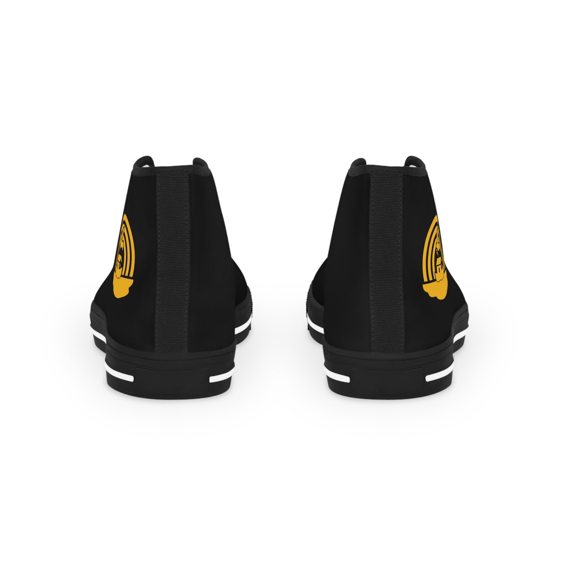 Royal Ark Mariner Sneaker - High Top Black & White Golden Emblem - Bricks Masons