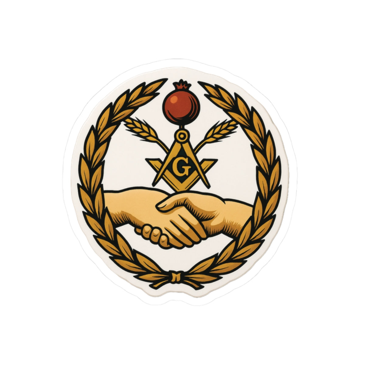 Master Mason Blue Lodge Sticker Decal - Kiss-Cut Colorful - Bricks Masons