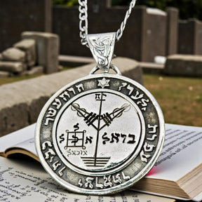 Solomon Pendant Fourth Pentacle consecrated to Jupiter 4 cm 19 g in Silver 44 Seals of Solomon Art 156 - Bricks Masons