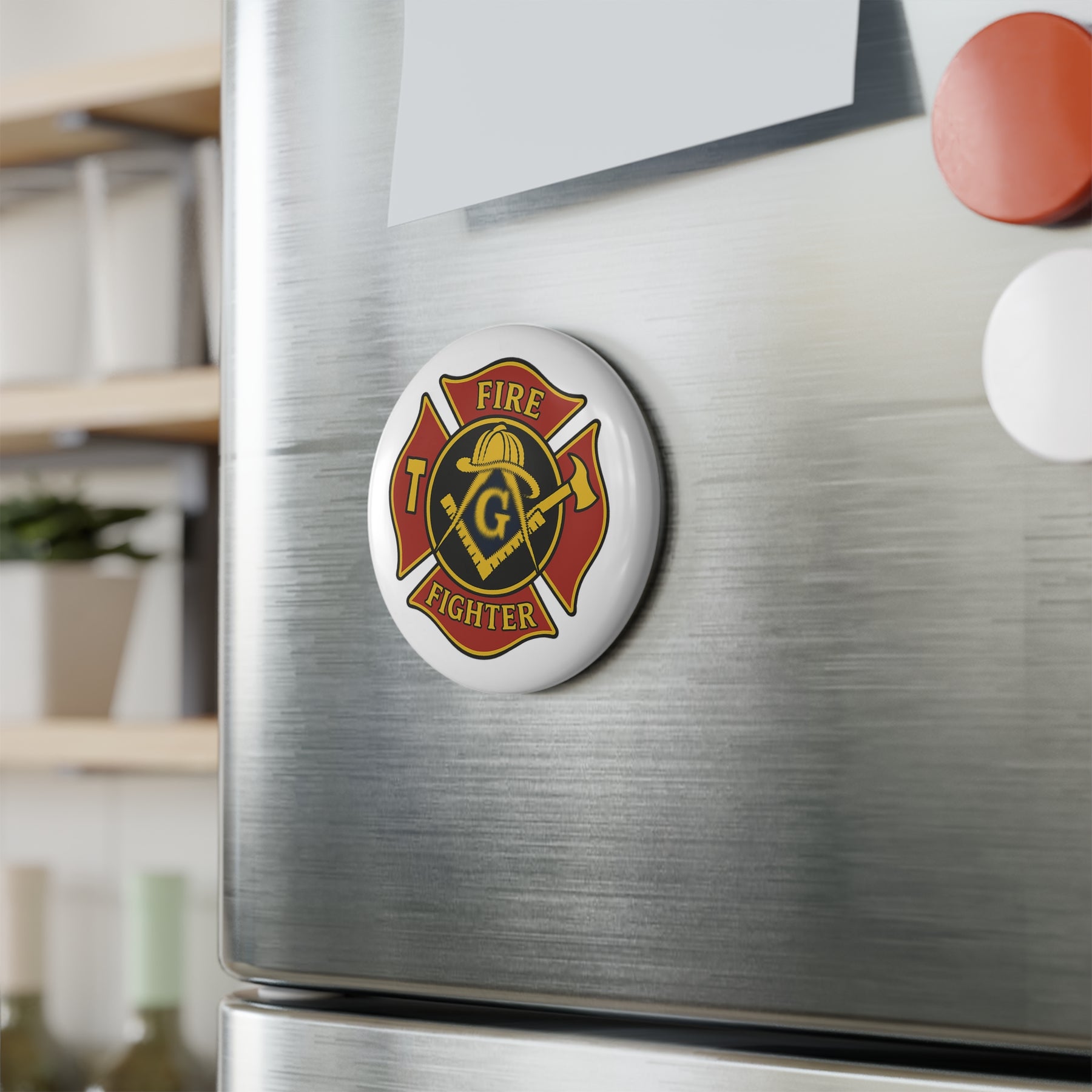 Master Mason Blue Lodge Magnet - Decorative Refrigerator - Bricks Masons