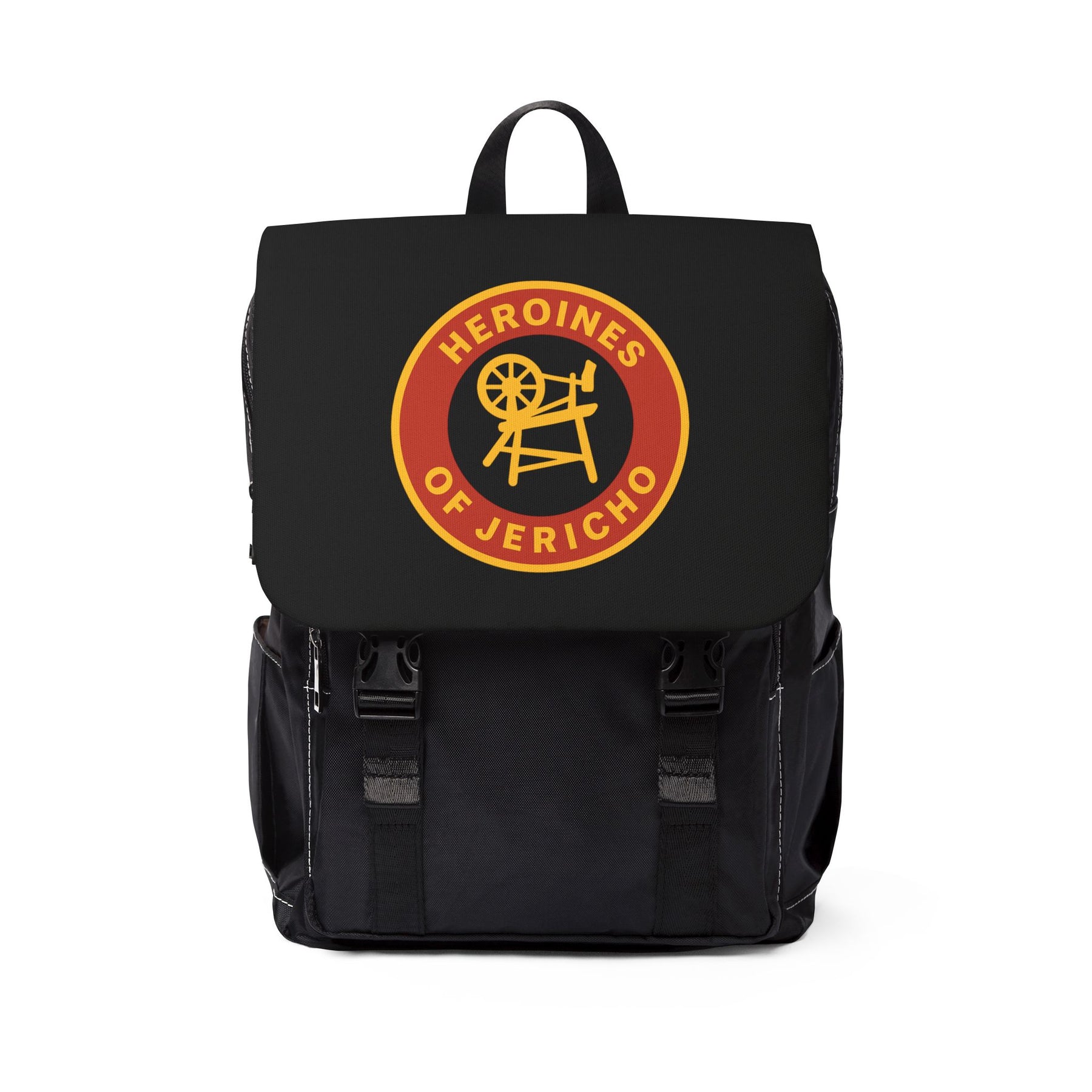 Heroines of Jericho Backpack - Vibrant Red & Yellow Emblem - Bricks Masons