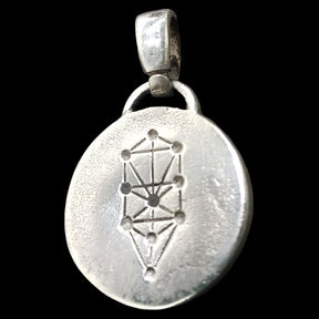 I said Kabbalah FROM THOUGHT TO ACTION Bet Mem Hei NAME OF GOD 55 MEBAHIAH in Silver 2.5 Cm 9 Gr Art 1774 - Bricks Masons