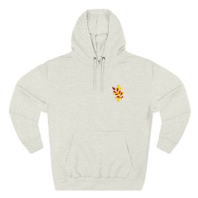Red Branch of Eri Hoodie - Embroidered Chest Design - Bricks Masons