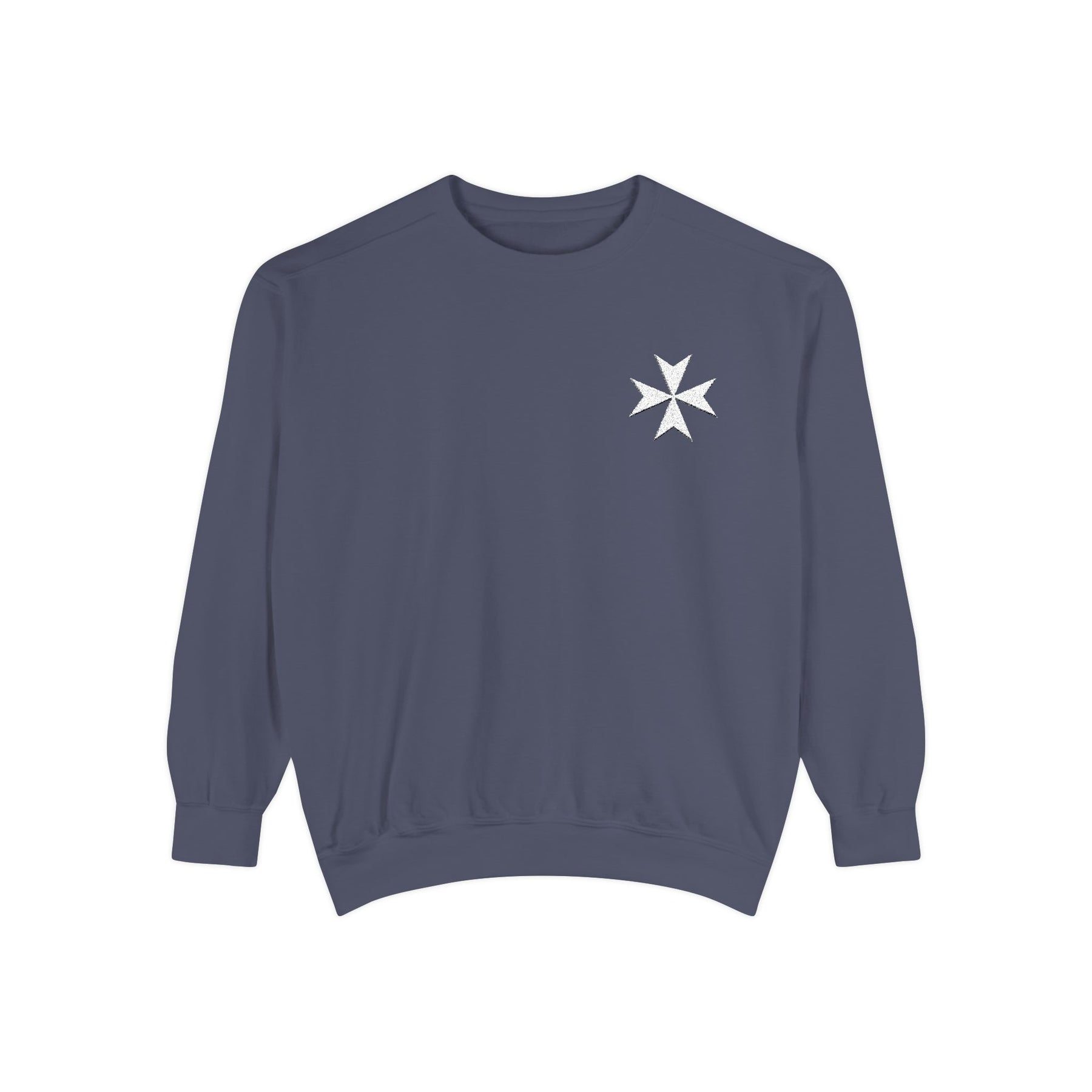 Order of Saint Lazarus Sweatshirt - Embroidered White Cross Emblem - Bricks Masons
