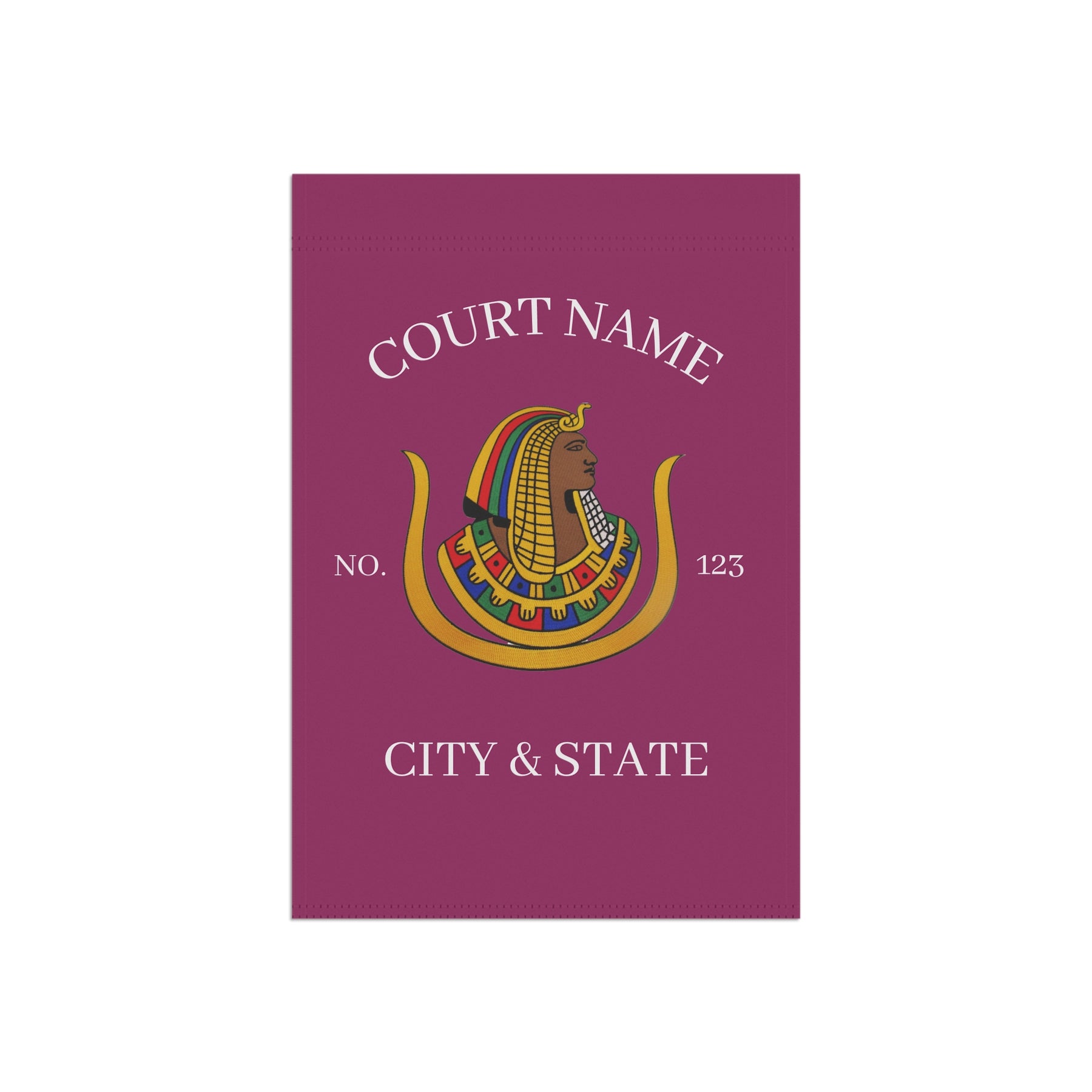 DOI Yard Flag - Colorful Personalized Printed Poly Poplin - Bricks Masons