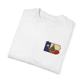 Master Mason Blue Lodge T-Shirt - Garment-Dyed Pennsylvania Mason - Bricks Masons