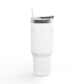 Grand Tiler of Solomon Ringneck Tumbler - White Stainless Steel & Insulated 40oz - Bricks Masons
