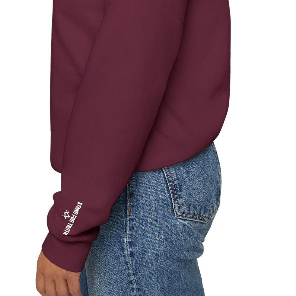 Master Mason Blue Lodge Sweatshirt - Justice Stand For Truth with Square & Compass - Bricks Masons